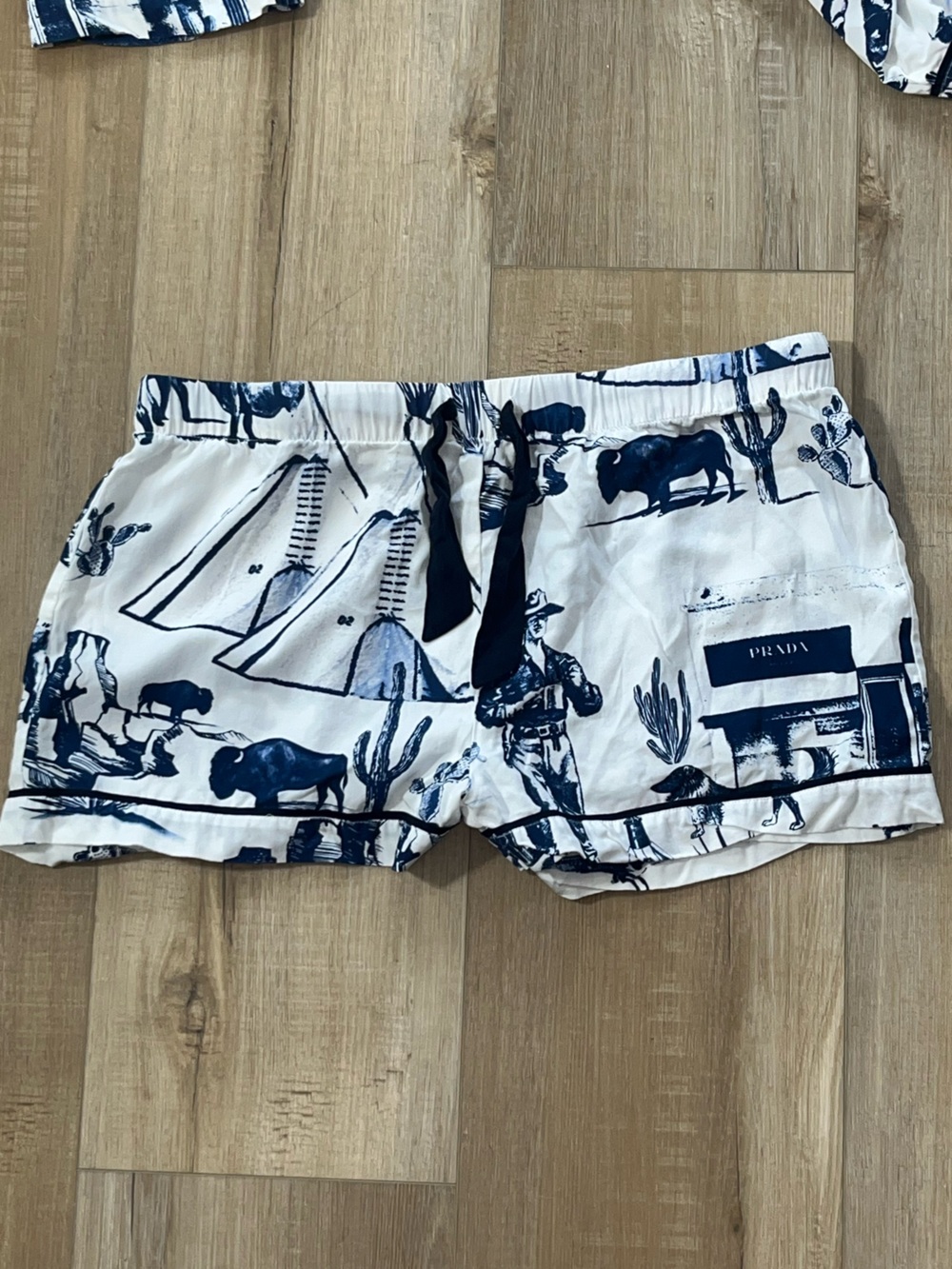 Katie Kime Women’s Marfa Toile Cotton Shorty Pajama Set Size Large - Picture 11 of 14